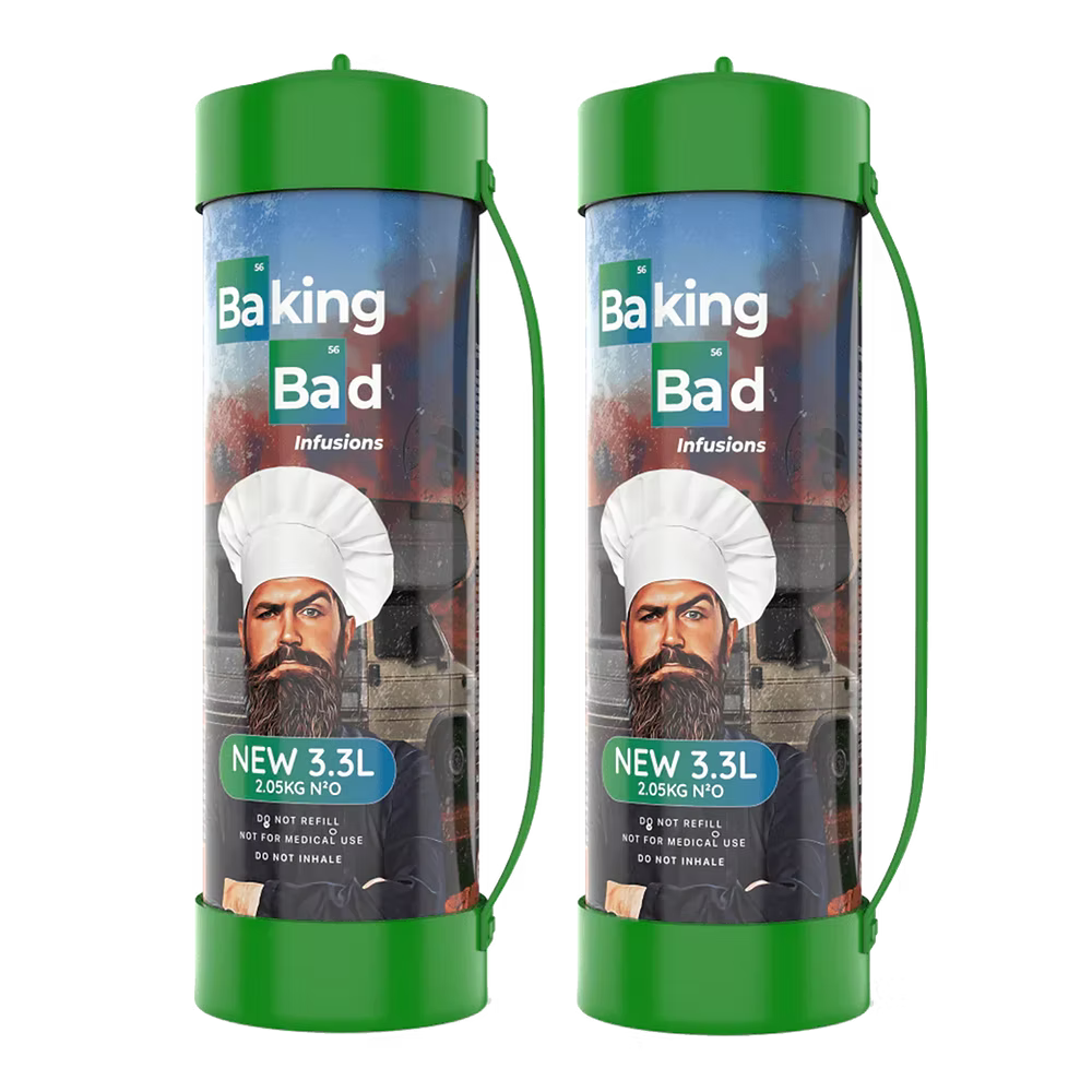 2x Baking Bad Infusions, N₂O Tank Cylinder 3.3 Liters (CASE)